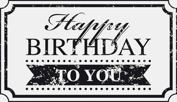 Happy birthday stamp