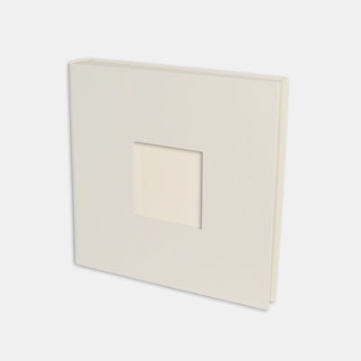 Album photo 30x30 toile blanc casse intérieur creme
