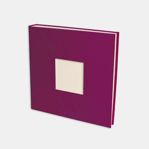 Photo album 30x30 aubergine canvas cream interior