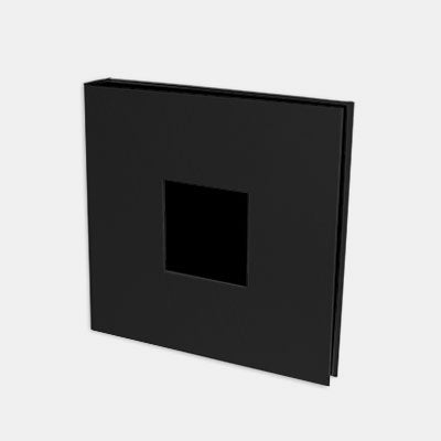 Fotoalbum 30x30 schwarze Leinwand, schwarze Innenseite