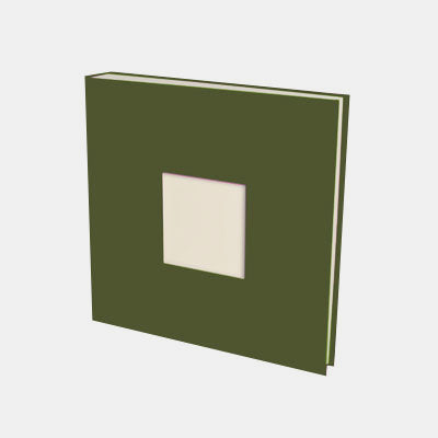 Photo album 30x30 olive canvas cream interior