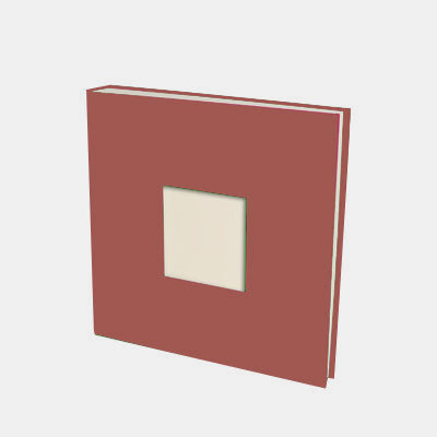 Photo album 30x30 old pink canvas cream interior