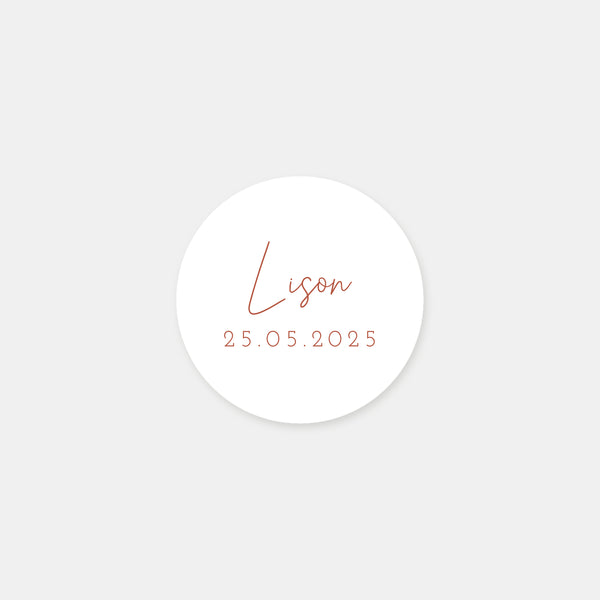 Personalized classic baptism stickers - 48ex