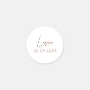 Stickers personnalisés baptême clasique - 48ex
