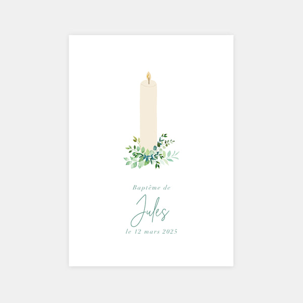 Plant candle baptism announcement