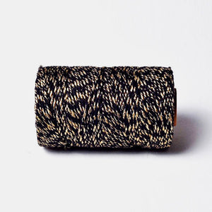 Bäckerschnur funkelnd schwarz – 20-Meter-Spule