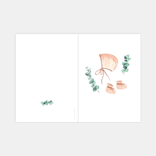 Faire-part de naissance aquarelle béguin