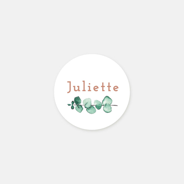 Personalized birth watercolor crush stickers - 48ex