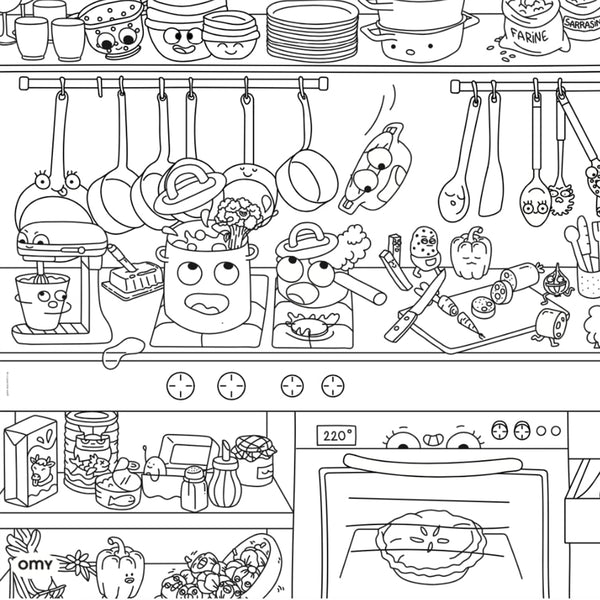 Coloring placemats - Bon appetit