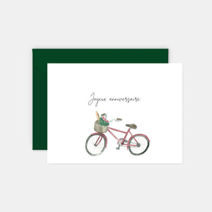 Birthday Card - Watercolor Bike