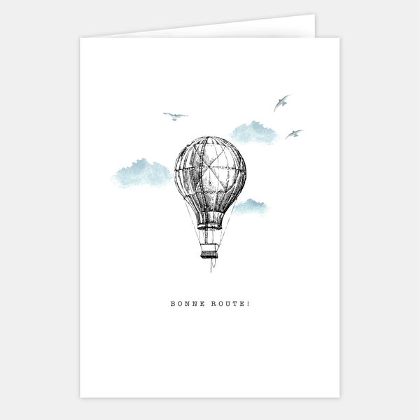 Große Karte Gute Reise - Heißluftballon