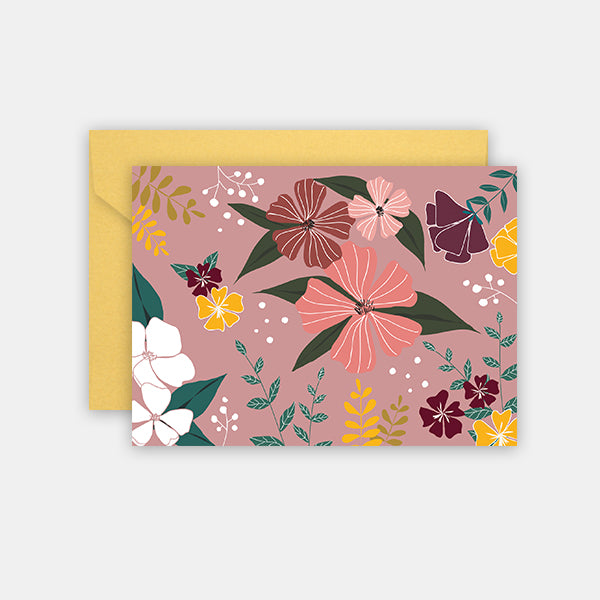 Karte, um ein Wort zu sagen - Vintage-Blüte