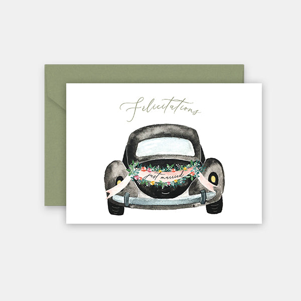 Carte de Félicitations - Just married