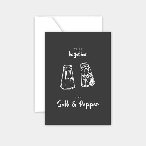 Card to say a word - Salt and Pepper
