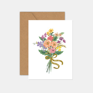 Congratulations Card - Wedding Bouquet