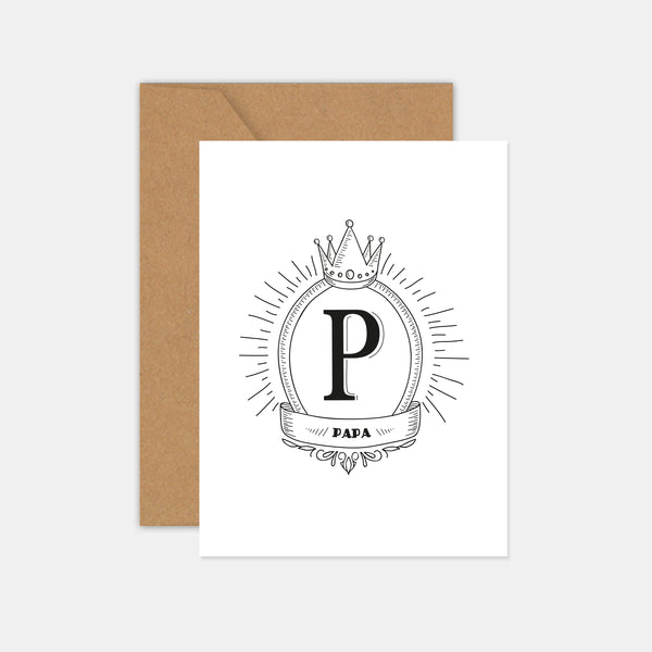 Vatertagskarte – P wie Papa