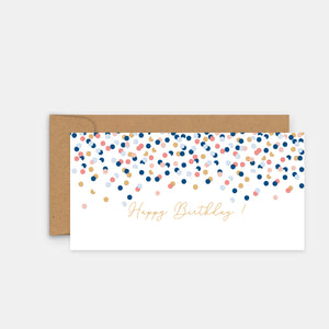 Carte anniversaire - Confettis