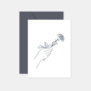 Condolence card - Carnation