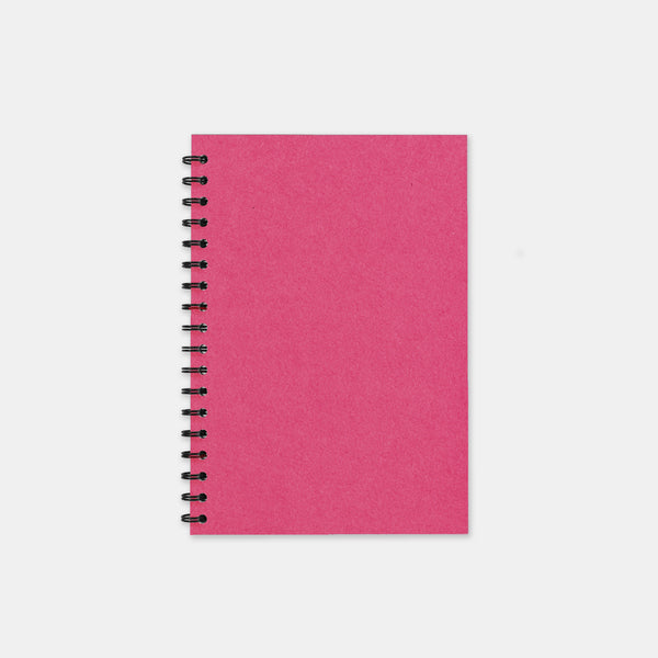 Carnet recycle fuschia 105x155 pages lignées
