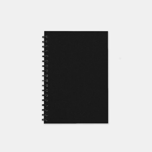 Carnet recycle noir 105x155 pages unies