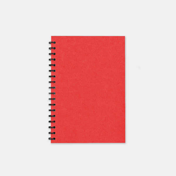 Rotes Recycling-Notizbuch, 105 x 155 einfache Seiten