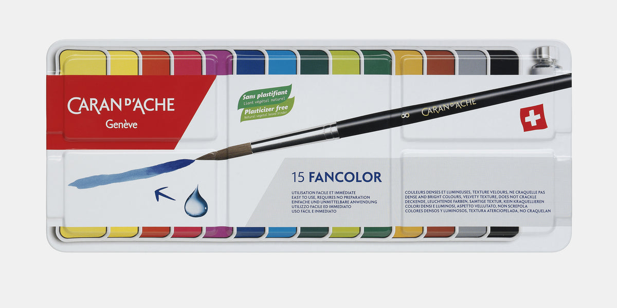Gouache tablette boite de 15 couleurs Fancolor Carand'Ache – L'Art