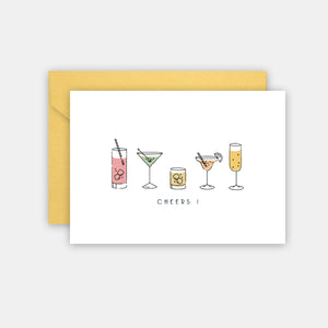 Personalized Cocktail greeting card