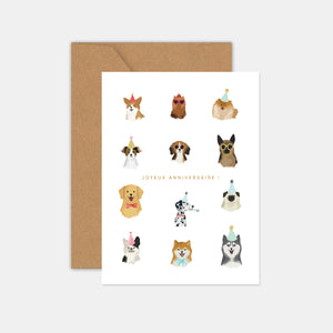 Carte Anniversaire - Les chiens