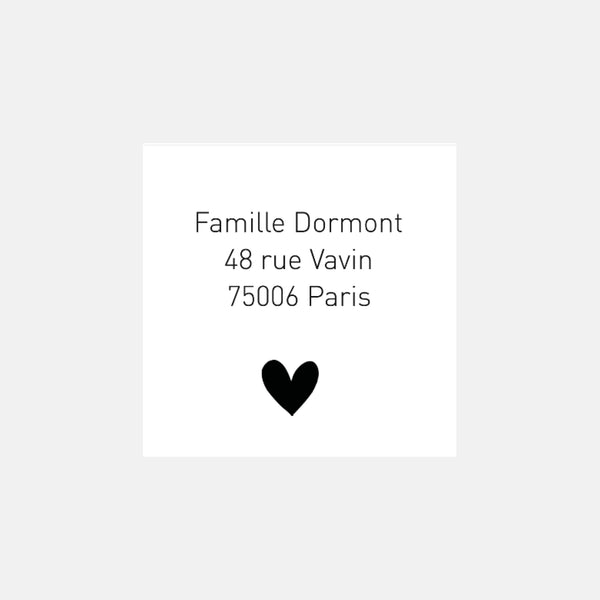 Personalized small heart stamp