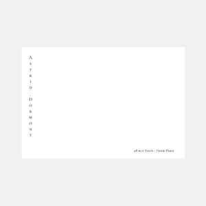 Carte de correspondance Classique Verticale
