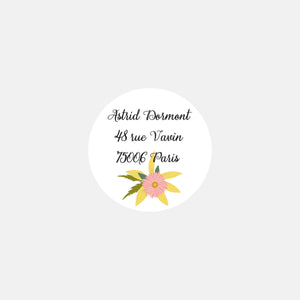 Personalized stickers matching Exotic Flowers