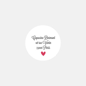 Personalized Little Heart matching stickers