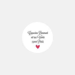 Personalized stickers matching little heart - 48ex