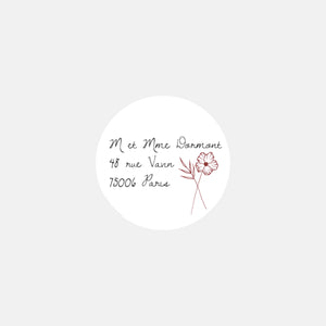 Personalized Poppy matching stickers