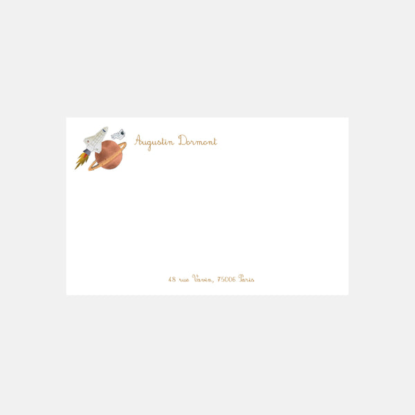 Petite carte de correspondance Espace