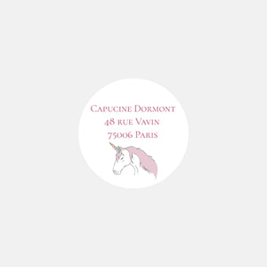 Personalized unicorn matching stickers