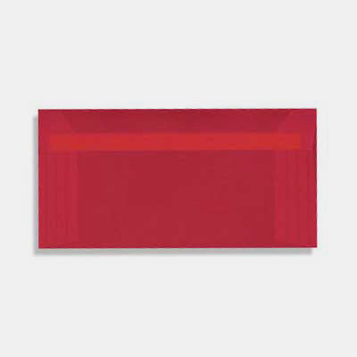 Enveloppe 110x220 mm calque rouge