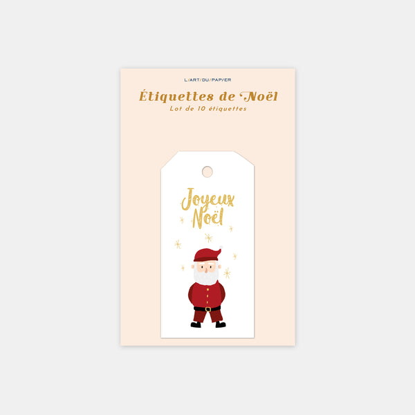 Weihnachtsmann-Etiketten – 10 Stück