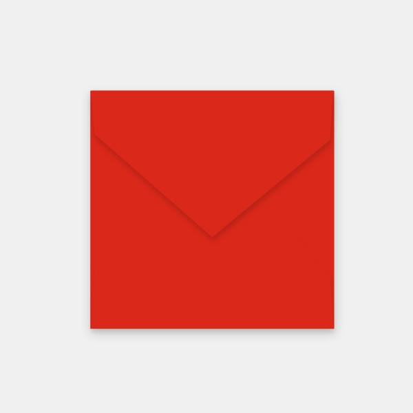 Enveloppe 155x155 mm velin rouge corail