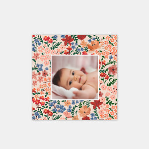 Birth announcement my first flowers