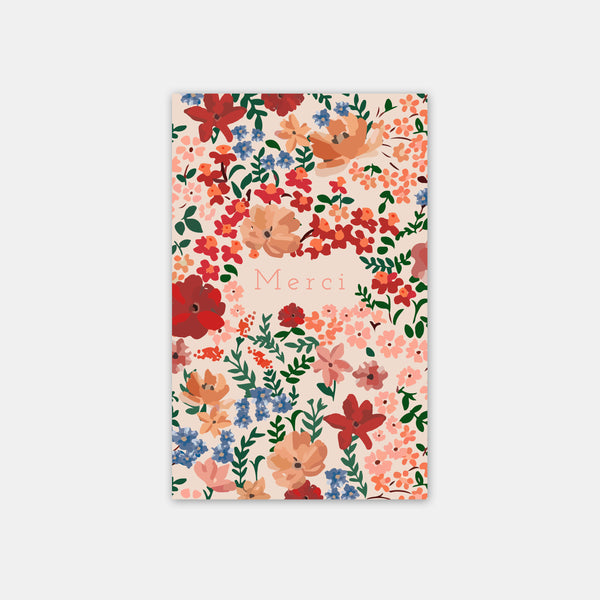 Birth thank you card my first flowers