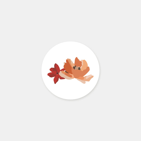 Personalized birth stickers my first flowers - 48ex