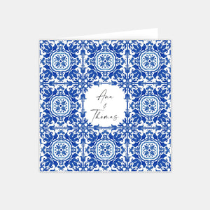 Azulejo wedding invitation