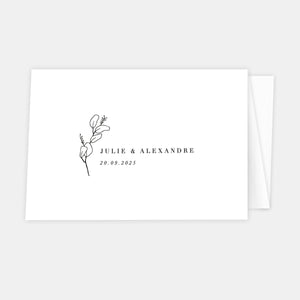 Eucalyptus sketch wedding invitation