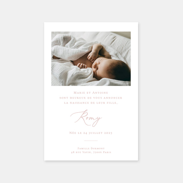 Faire-part de naissance toile de Jouy