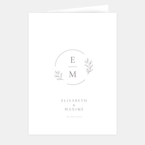 Schicke Hochzeitseinladung in der Natur