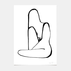 Kunstdruck in limitierter Auflage „Frau entspannt“ – 01