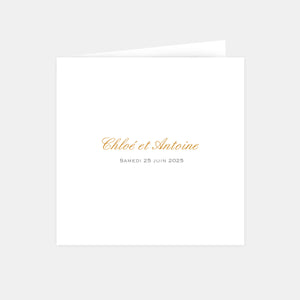 Quadratische schicke Hochzeitseinladung