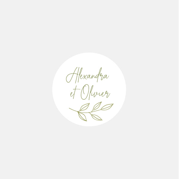 Personalisierte klassische Landhochzeitsaufkleber