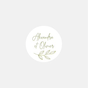 Personalized Classic Country wedding stickers